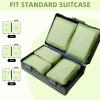 imageBAGAIL 4 Set6 Set8 Set Compression Packing Cubes Travel Accessories Expandable Packing OrganizersBeige SquareMesh 6 Set06Matcha Green