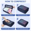 imageBAGAIL 4 Set6 Set8 Set Compression Packing Cubes Travel Accessories Expandable Packing OrganizersBeige SquareMesh 6 Set06Navy