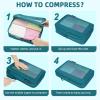 imageBAGAIL 4 Set6 Set8 Set Compression Packing Cubes Travel Accessories Expandable Packing OrganizersBeige SquareMesh 6 Set06Teal