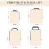 imageBAGAIL 4 Set6 Set8 Set Compression Packing Cubes Travel Accessories Expandable Packing OrganizersBeige SquareMesh 6 Set4Beige