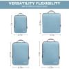 imageBAGAIL 4 Set6 Set8 Set Compression Packing Cubes Travel Accessories Expandable Packing OrganizersBeige SquareMesh 6 Set4Dusty Blue