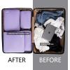 imageBAGAIL 4 Set6 Set8 Set Compression Packing Cubes Travel Accessories Expandable Packing OrganizersBeige SquareMesh 6 Set4Lavender