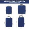 imageBAGAIL 4 Set6 Set8 Set Compression Packing Cubes Travel Accessories Expandable Packing OrganizersBeige SquareMesh 6 Set4Navy