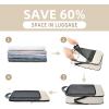 imageBAGAIL 4 Set6 Set8 Set Compression Packing Cubes Travel Accessories Expandable Packing OrganizersBeige SquareMesh 6 Set6Beige