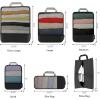 imageBAGAIL 4 Set6 Set8 Set Compression Packing Cubes Travel Accessories Expandable Packing OrganizersBeige SquareMesh 6 Set6Black