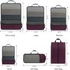 imageBAGAIL 4 Set6 Set8 Set Compression Packing Cubes Travel Accessories Expandable Packing OrganizersBeige SquareMesh 6 Set6Burgundy