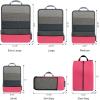 imageBAGAIL 4 Set6 Set8 Set Compression Packing Cubes Travel Accessories Expandable Packing OrganizersBeige SquareMesh 6 Set6Coral