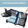 imageBAGAIL 4 Set6 Set8 Set Compression Packing Cubes Travel Accessories Expandable Packing OrganizersBeige SquareMesh 6 Set6Dusty Blue