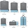imageBAGAIL 4 Set6 Set8 Set Compression Packing Cubes Travel Accessories Expandable Packing OrganizersBeige SquareMesh 6 Set6Dusty Blue
