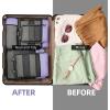imageBAGAIL 4 Set6 Set8 Set Compression Packing Cubes Travel Accessories Expandable Packing OrganizersBeige SquareMesh 6 Set6Lavender