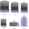imageBAGAIL 4 Set6 Set8 Set Compression Packing Cubes Travel Accessories Expandable Packing OrganizersBeige SquareMesh 6 Set6Lavender