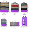 imageBAGAIL 4 Set6 Set8 Set Compression Packing Cubes Travel Accessories Expandable Packing OrganizersBeige SquareMesh 6 Set6Purple