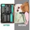 imageBAGAIL 4 Set6 Set8 Set Compression Packing Cubes Travel Accessories Expandable Packing OrganizersBeige SquareMesh 6 Set6Turquoise