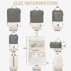 imageBAGAIL 4 Set6 Set8 Set Compression Packing Cubes Travel Accessories Expandable Packing OrganizersBeige SquareMesh 6 Set8Beige