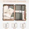 imageBAGAIL 4 Set6 Set8 Set Compression Packing Cubes Travel Accessories Expandable Packing OrganizersBeige SquareMesh 6 Set8Beige