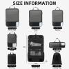 imageBAGAIL 4 Set6 Set8 Set Compression Packing Cubes Travel Accessories Expandable Packing OrganizersBeige SquareMesh 6 Set8Black