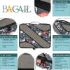 imageBAGAIL 6 Set Packing CubesTravel Luggage Packing OrganizersFlamingo