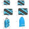 imageBAGAIL 6 Set Packing CubesTravel Luggage Packing OrganizersGeomtry Blue
