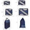 imageBAGAIL 6 Set Packing CubesTravel Luggage Packing OrganizersNavy dot