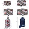 imageBAGAIL 6 Set Packing CubesTravel Luggage Packing OrganizersParis Mode