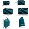 imageBAGAIL 6 Set Packing CubesTravel Luggage Packing OrganizersTeal