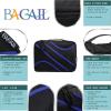 imageBAGAIL 6 Set Packing CubesTravel Luggage Packing OrganizersThe BlackBlue