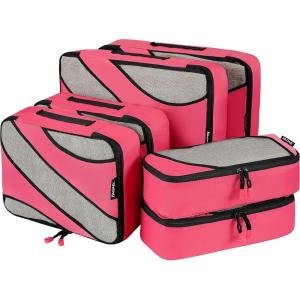 imageBAGAIL 6 Set Packing CubesTravel Luggage Packing OrganizersThe Coral