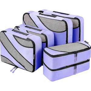 imageBAGAIL 6 Set Packing CubesTravel Luggage Packing OrganizersThe Lavender
