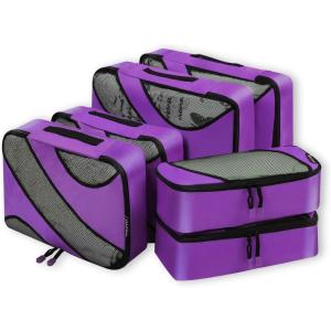 imageBAGAIL 6 Set Packing CubesTravel Luggage Packing OrganizersThe Purple