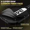 imageBAGAIL Pickleball Paddles USAPA Carbon Fiber Pickleball Sets Lightweight Pickle Ball Rackets Graphite Textured Surface 16mm Honeycomb Core for Ultimate Spin and Control Include 4 Balls and 1 BagWhite