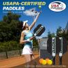 imageBAGAIL Pickleball Paddles USAPA Carbon Fiber Pickleball Sets Lightweight Pickle Ball Rackets Graphite Textured Surface 16mm Honeycomb Core for Ultimate Spin and Control Include 4 Balls and 1 BagOlive Green