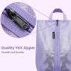 imageBagail Shoe Bags for TravelSet of 2 Shoe Bags for Storage in ClosetTransparent Shoe Packing Organizers with YKK Zipper L 17quotx10quotx5quot Classic Black 2pcsLavender 2pcs