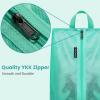 imageBagail Shoe Bags for TravelSet of 2 Shoe Bags for Storage in ClosetTransparent Shoe Packing Organizers with YKK Zipper L 17quotx10quotx5quot Classic Black 2pcsTurquoise 2pcs