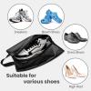 imageBagail Shoe Bags for TravelSet of 2 Shoe Bags for Storage in ClosetTransparent Shoe Packing Organizers with YKK Zipper L 17quotx10quotx5quot Classic Black 2pcsClassic Black 2pcs