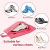 imageBagail Shoe Bags for TravelSet of 2 Shoe Bags for Storage in ClosetTransparent Shoe Packing Organizers with YKK Zipper L 17quotx10quotx5quot Classic Black 2pcsCoral 2pcs