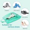imageBagail Shoe Bags for TravelSet of 2 Shoe Bags for Storage in ClosetTransparent Shoe Packing Organizers with YKK Zipper L 17quotx10quotx5quot Classic Black 2pcsTurquoise 2pcs