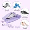 imageBagail Shoe Bags for TravelSet of 2 Shoe Bags for Storage in ClosetTransparent Shoe Packing Organizers with YKK Zipper L 17quotx10quotx5quot Classic Black 2pcsLavender 2pcs