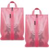 imageBagail Shoe Bags for TravelSet of 2 Shoe Bags for Storage in ClosetTransparent Shoe Packing Organizers with YKK Zipper L 17quotx10quotx5quot Classic Black 2pcsCoral 2pcs