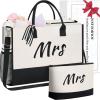 Canvas Mrs With Cosmetic Bag