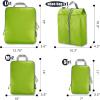 imageBAGAIL 5 Set6 Set Ultralight Compression Packing Cubes Travel Accessories Expandable Packing Organizers5Green