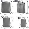 imageBAGAIL 5 Set6 Set Ultralight Compression Packing Cubes Travel Accessories Expandable Packing Organizers5Grey