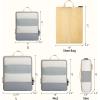 imageBAGAIL 5 Set6 Set Ultralight Compression Packing Cubes Travel Accessories Expandable Packing Organizers6Beige