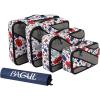 imageBAGAIL 6 Set Packing CubesTravel Luggage Packing Organizers6Set Black NetParis Mode