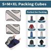 imageBAGAIL 6 Set Packing CubesTravel Luggage Packing Organizers6Set Black NetThe Beige