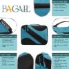 imageBAGAIL 6 Set Packing CubesTravel Luggage Packing Organizers6Set Black NetThe Teal