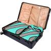 imageBAGAIL 6 Set Packing CubesTravel Luggage Packing Organizers6Set Black NetTurquoise