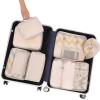 imageBAGAIL 8 Set Packing Cubes Luggage Packing Organizers for Travel Accessories Blush PinkCream