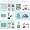 imageBAGAIL 8 Set Packing Cubes Luggage Packing Organizers for Travel Accessories Blush PinkDusty Blue