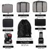imageBAGAIL 8 Set Packing Cubes Luggage Packing Organizers for Travel Accessories Blush PinkJet Black