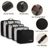 imageBAGAIL 8 Set Packing Cubes Luggage Packing Organizers for Travel Accessories Blush PinkJet Black
